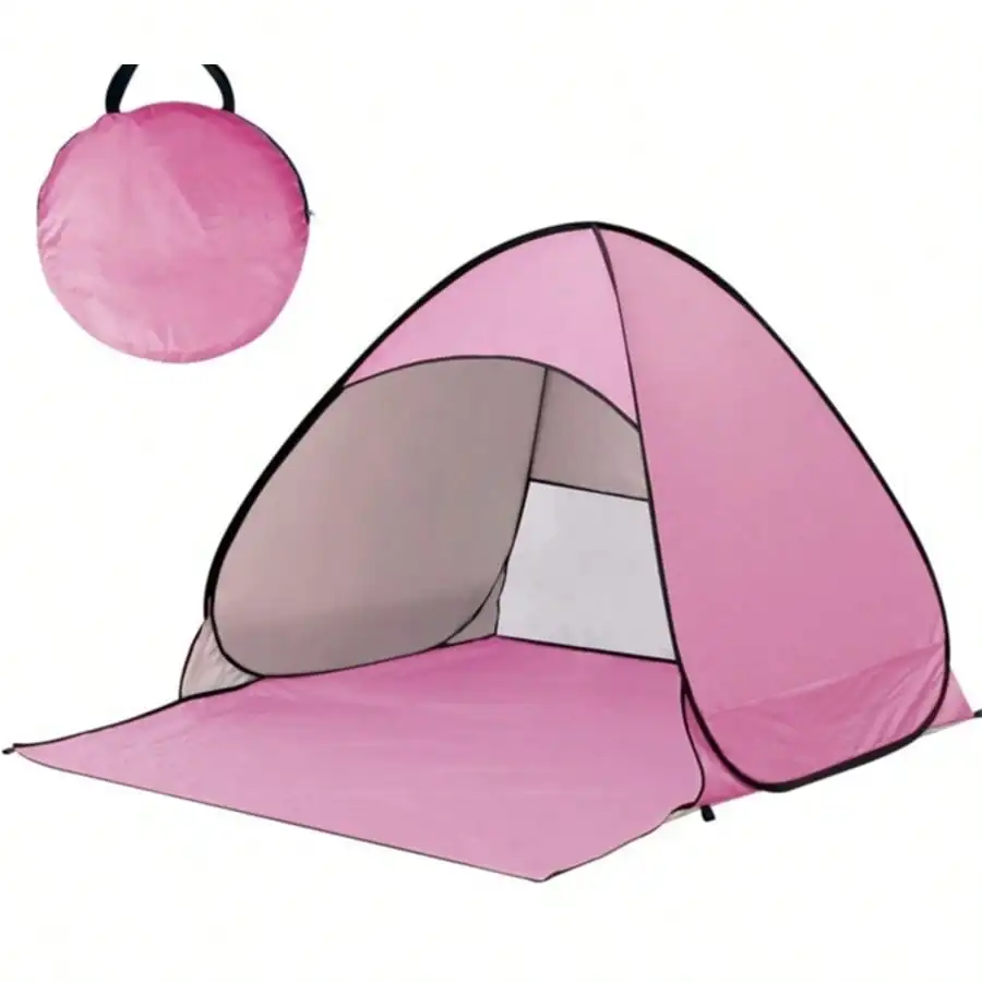Tenten voor reizigers, enkel- en dubbelwandig, lichtgewicht en draagbaar, perfect voor strandkamperen, gezinsuitstapjes, barbecues, als bescherming tegen de zon en als muggenwerend middel.
