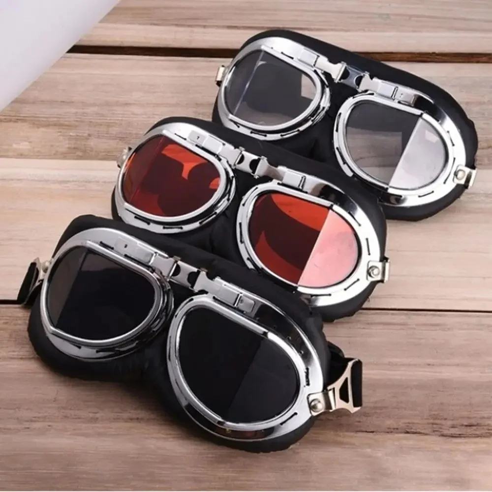 AliExpress Retro Vintage Pilot Goggles Motor Protective Gear Glasses For Motorcycle Cruiser Cafe Scooter