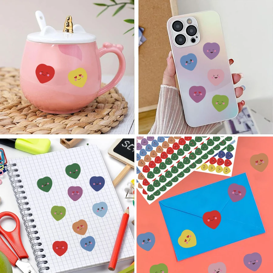 1170 Pcs Mini Heart Face Stick - Art Craft Journals 评论和价格