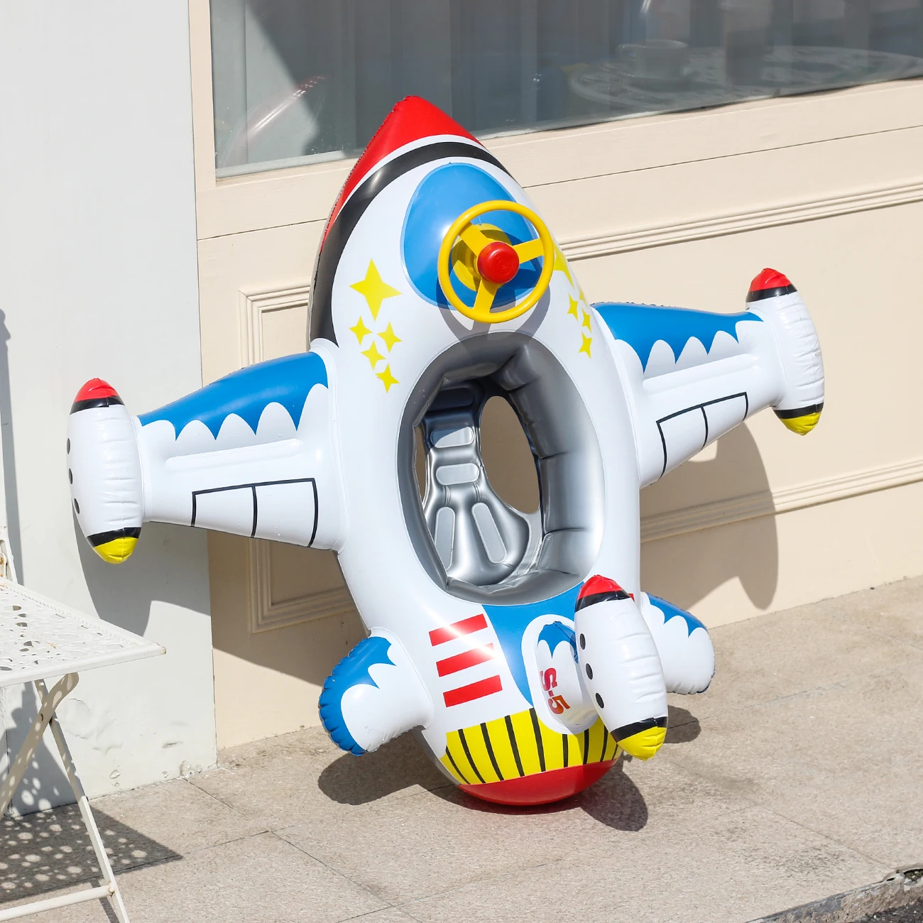 1PC Airplane Swimming Float Inflatable Pool Floaties Toys Outdoor Swimming Ring Seat Boat view 5