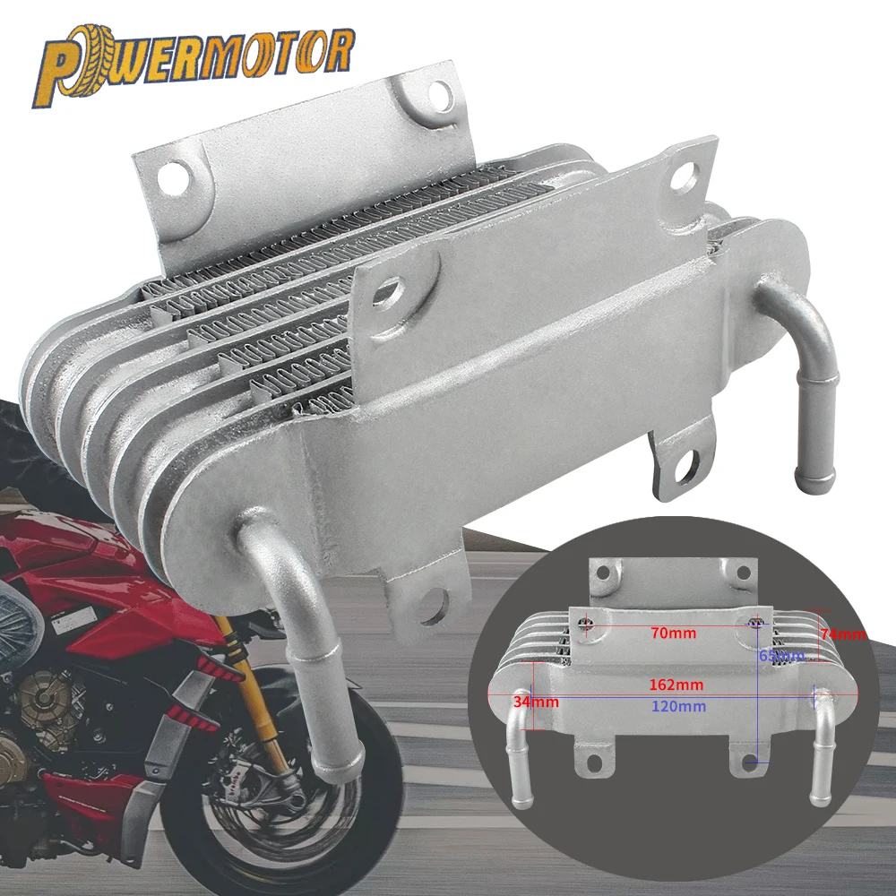 Motorcycle Radiator Cooler Universal 6 Row 8mm Aluminum Mini Motocross 125cc for KTM Honda Harley Suzuki Kawasaki Pit Bike Parts