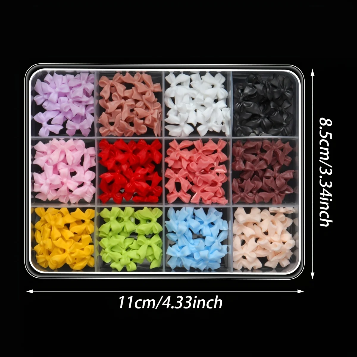 250 Stück mehrfarbige Mini-Schleifen-Nagelanhänger – 3D-Harz-Flachschleifen-Verzierungen für Frühling/Sommer DIY-Maniküre, japanischer Stil – Detail 5