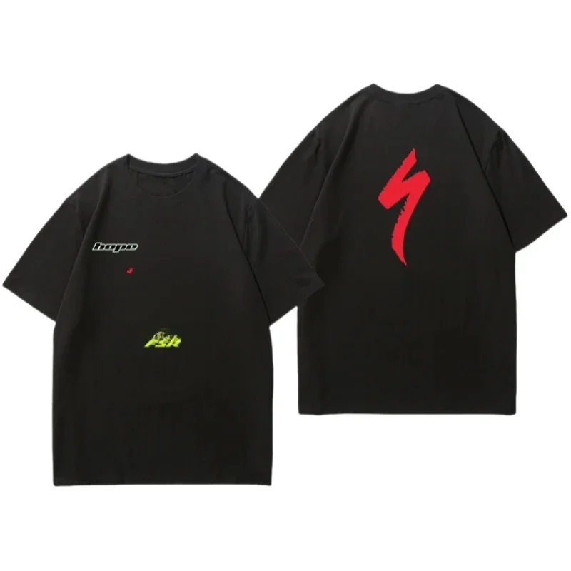 AliExpress NONE Specialized Levo Fsr Rock Shox Mountain Bike T-Shirt Men Women Short Sleeve Cotton Tees Summer Clothing Y2k Tops Men's T-Shirt