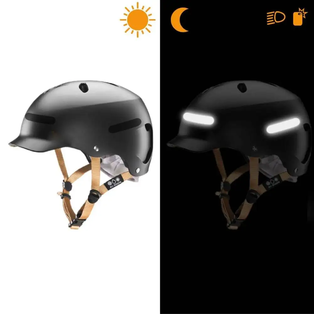 1-4PCS Reflective Black Stickers for Helmet Bike Scooters Reflective Helmet Tape, High Visibility Motorcycle Helmet Decals image 3
