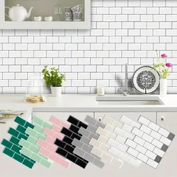 10pcs/set Peel And Stick Tile Wall Sticker Waterproof Subway Tiles Stick On Tile Backsplash For Kitchen & Bathroom