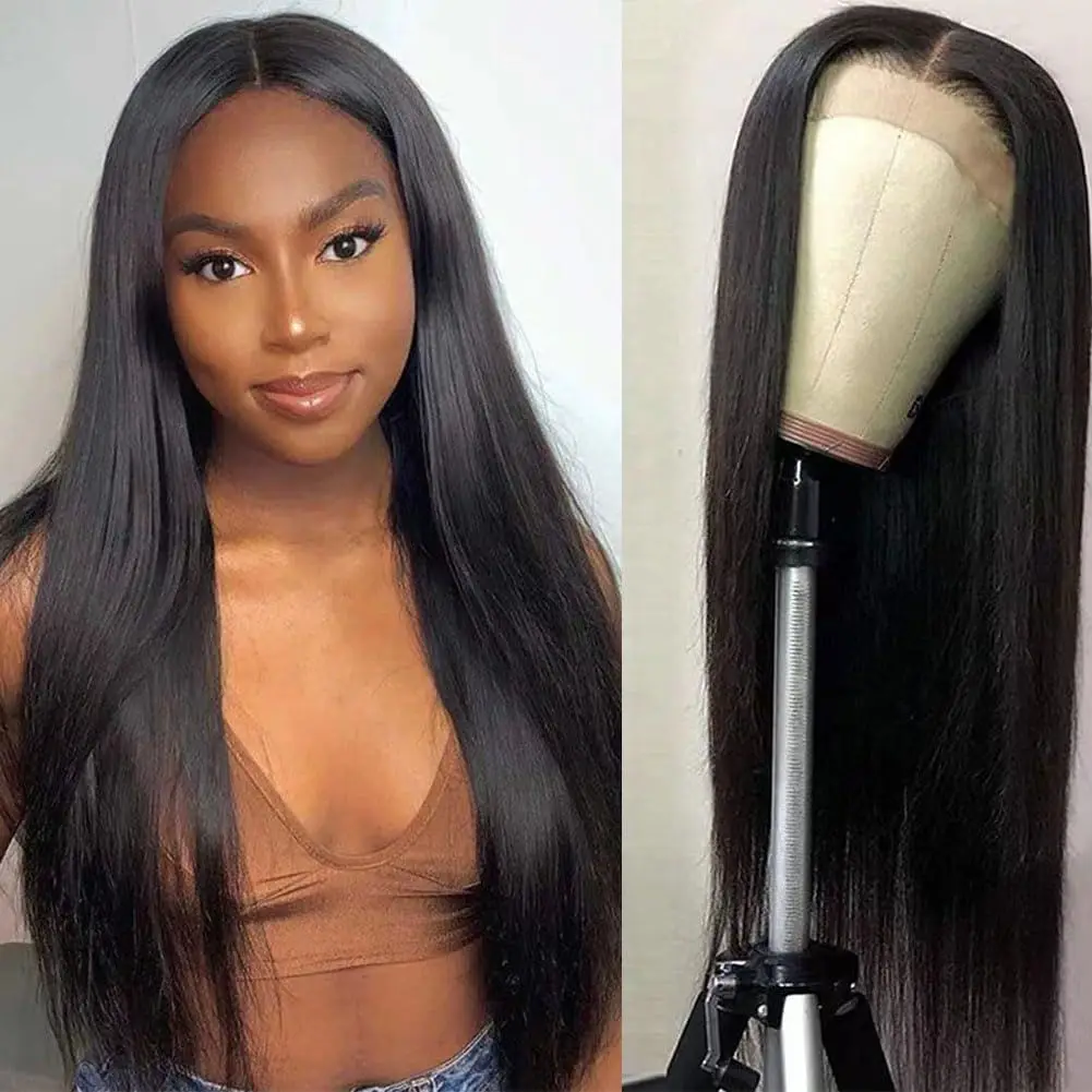 

30 Inch Straight Lace Front Wigs Human Hair Brazilian 4X4 Lace Frontal human hair wigs glueless wig human hair ready to wear