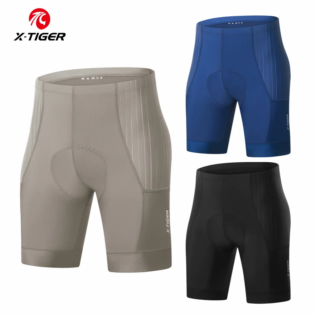 

Мужские велосипедные шорты X-TIGER, дышащие, с амортизирующей губчатой подкладкой, для шоссейных велосипедов, летние, для длительных поездок, облегающие.