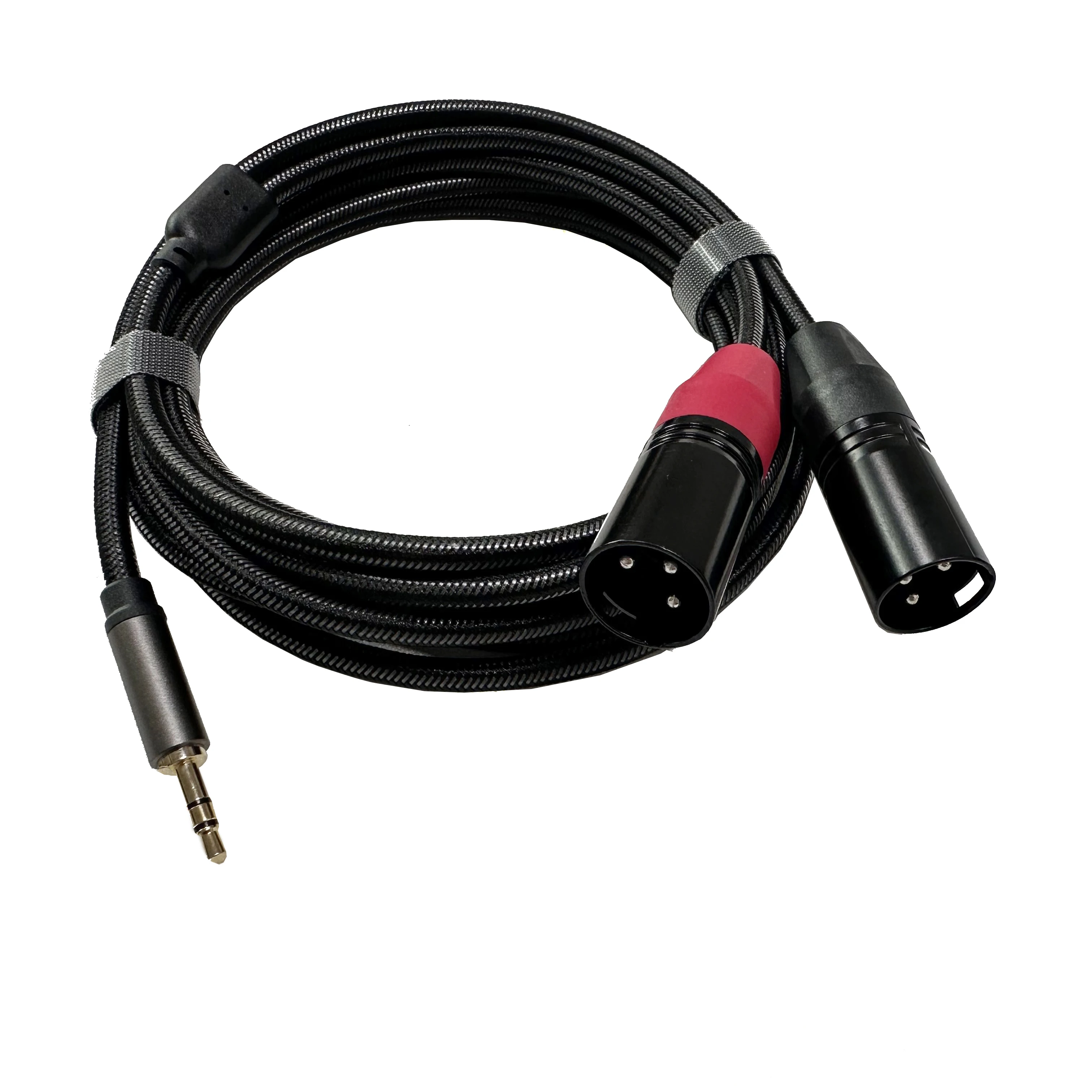 3.5mm 1/8 Inch TRS to 2 XLR Cable, XLR to 3.5mm Balanced Cable Adapter, Gold-Plated XLR Female to 3.5mmJack Aux Mono Audio Cord