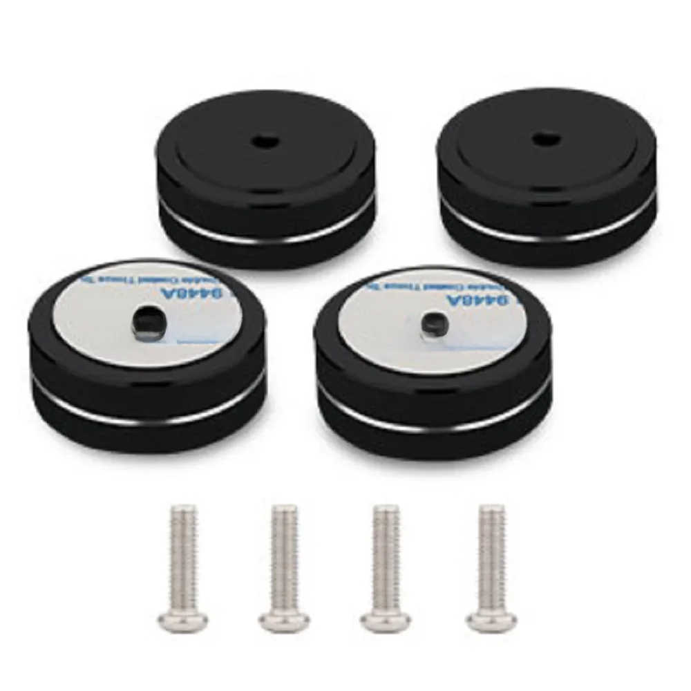 4 szt. 40x15mm Aluminiowe Nóżki Głośnikowe HIFI AMP Izolacja Głośników Amortyzatory Stojak Gramofon DAC Podkładki Pod Nóżki złote srebrne — zdjęcie 2