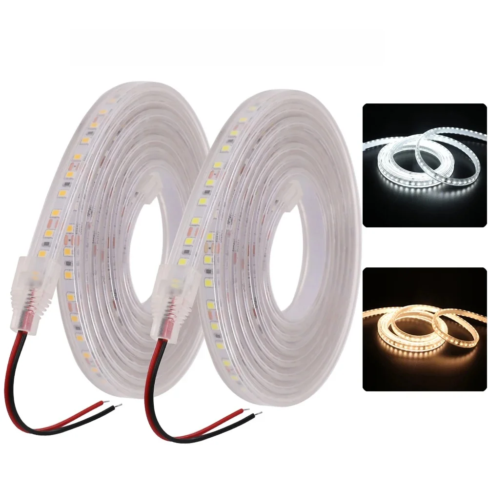 SMD2835 Taśma LED 12V 24V Elastyczna taśma LED Wstążka 120 diod LED/m IP67 Wodoodporny sznurek w paski Biały/Naturalny biały 4000K/Ciepły — zdjęcie 2