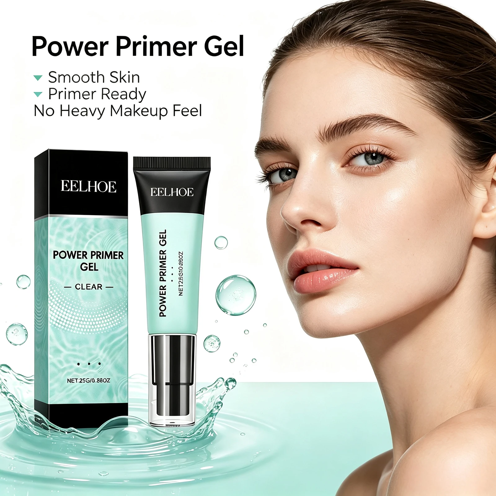 Vitamin E Pore Blurring Firming Primer Gel Hydrates Skin Smooths Texture Hyaluronic Acid Refreshes Complexion Long Lasting Base Comfortable Face Primer