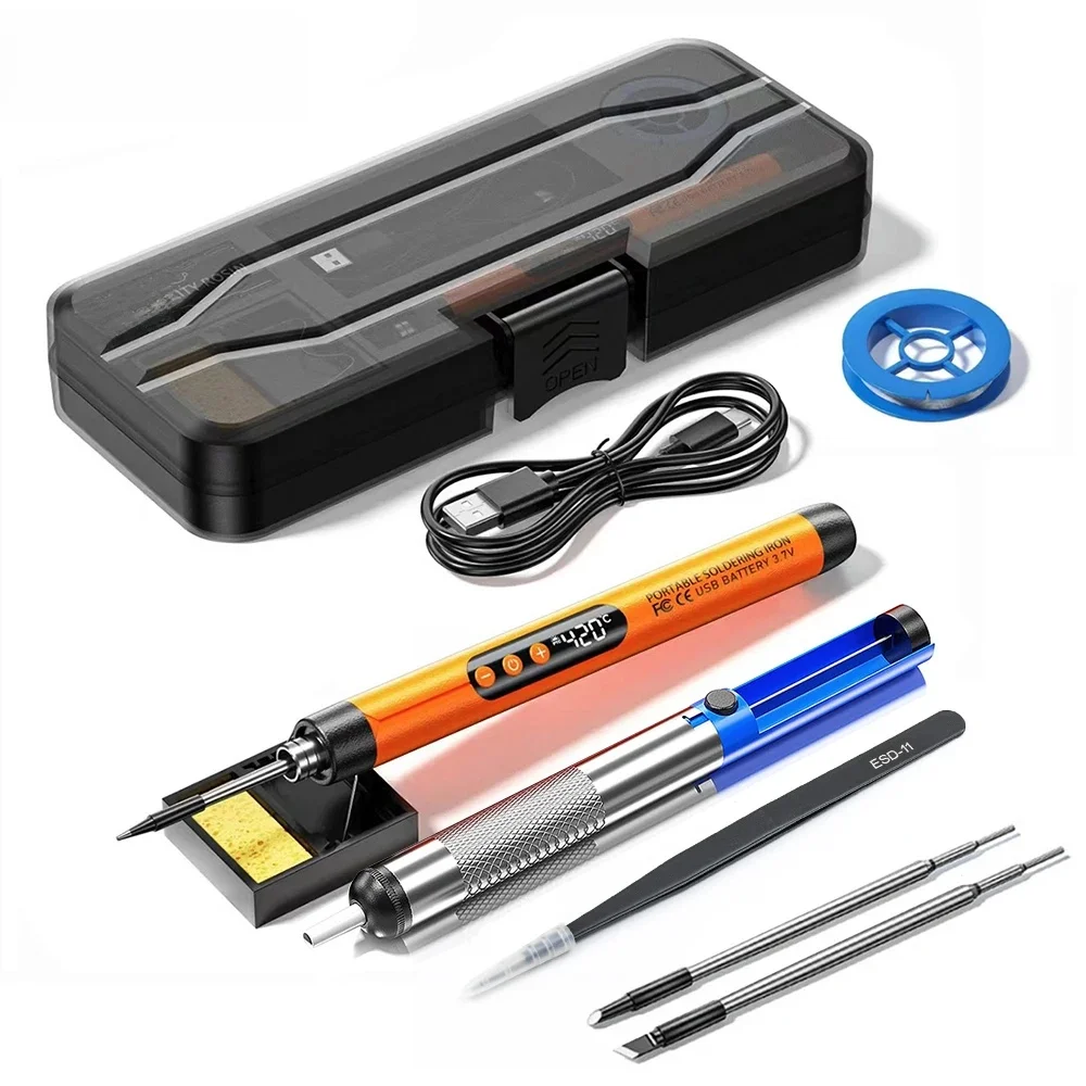 USB-soldeerboutset LED digitaal display Type-C-interface Draadloze elektrische soldeerbout Lasapparaat met instelbare temperatuur - afbeelding 2