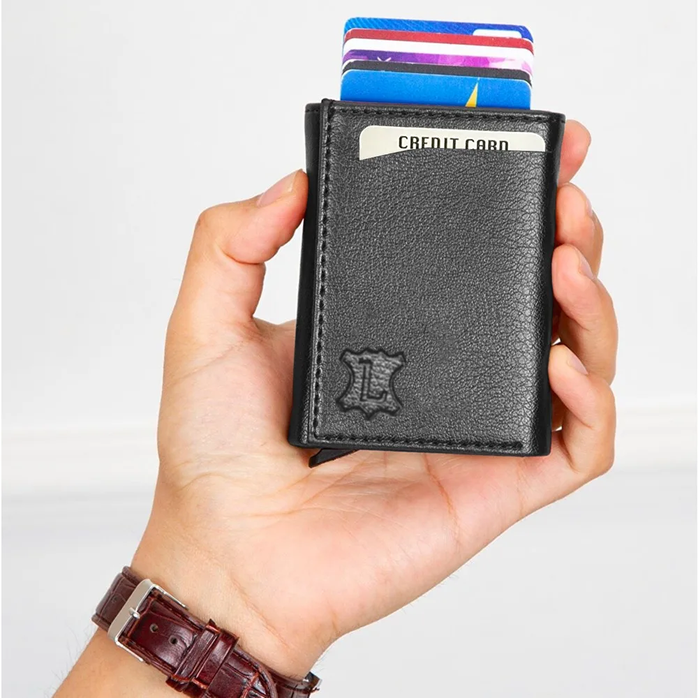 Lederax Automatic Card Holder & Wallet