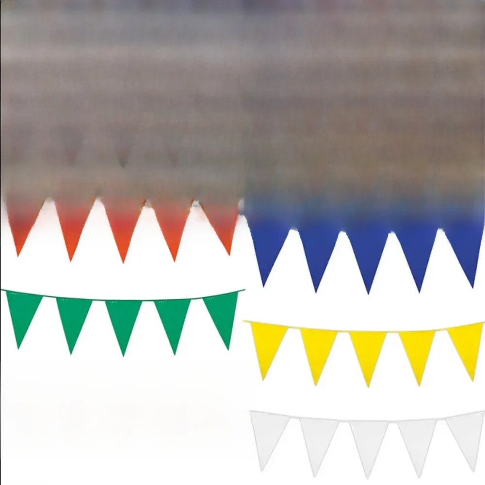 24 Voeten 20 Vlaggen Hoge Kwaliteit Volledige Witte Garland Wimpel Bunting Bruiloft Decoratie Stof Banners Bruiloft Bruids Decoratio - afbeelding 2