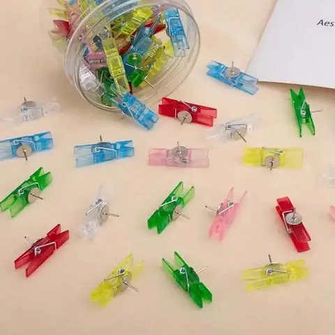 사무실 학교 문구 드로잉 핀, 튼튼한 플라스틱 엄지 압정 클립, 박스당 20 개