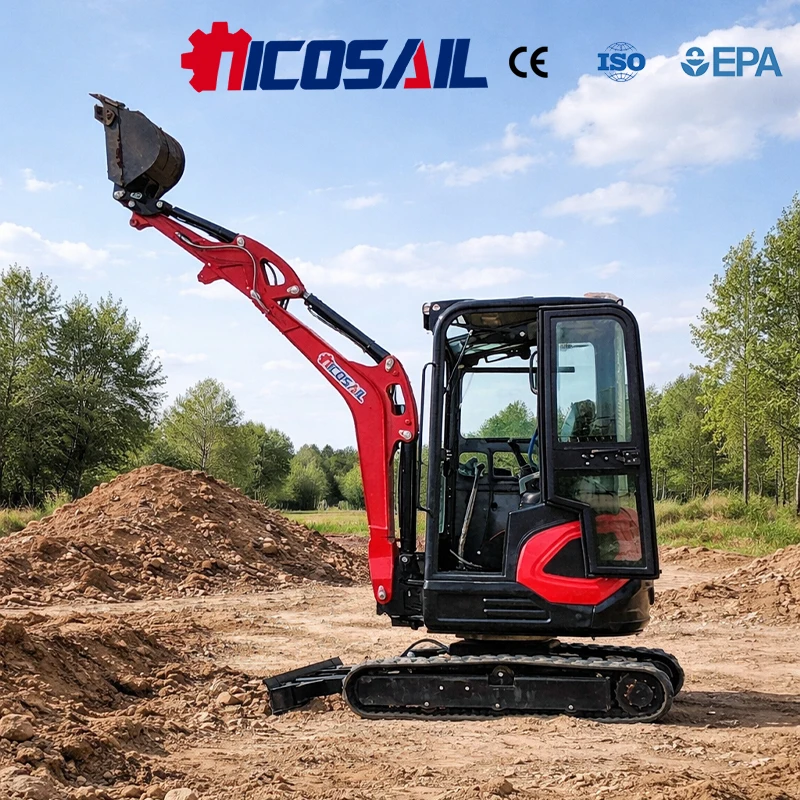 

2.5 Ton Mini Excavator Swing Boom Stable Performance Hydraulic Digger For Residential Construction