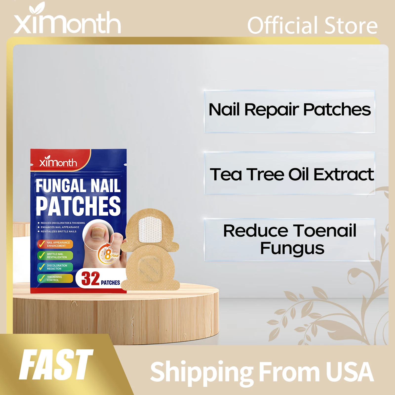 

Tea Tree Nail Repair Patch Reduce Toenail Fungus Enhance Nail Bed Wellness Repair Damaged Convenient Safe Daily Nail Care Sticke