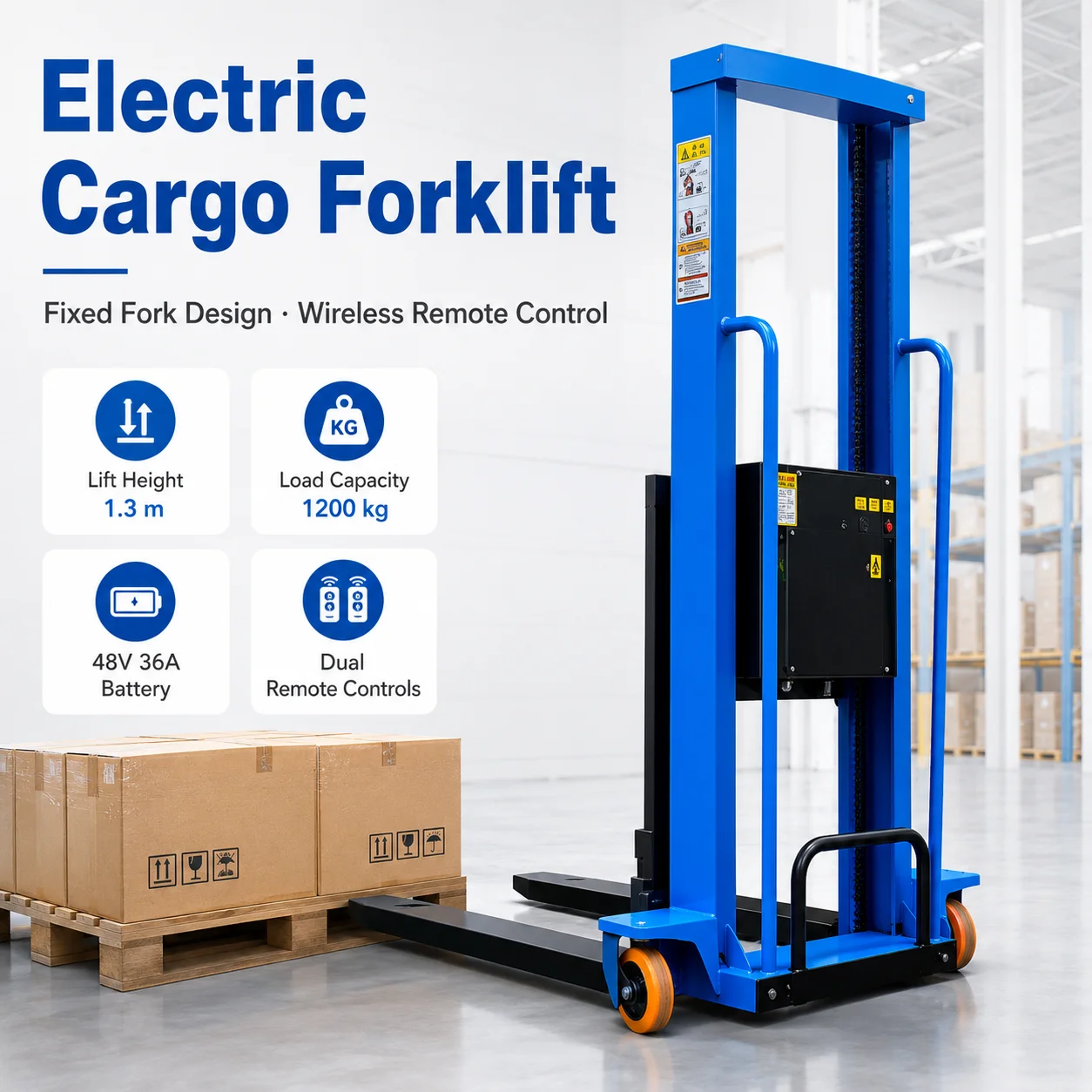 Electric Forklift Loading and Unloading Tool Portable Manual Hydraulic Transporter
