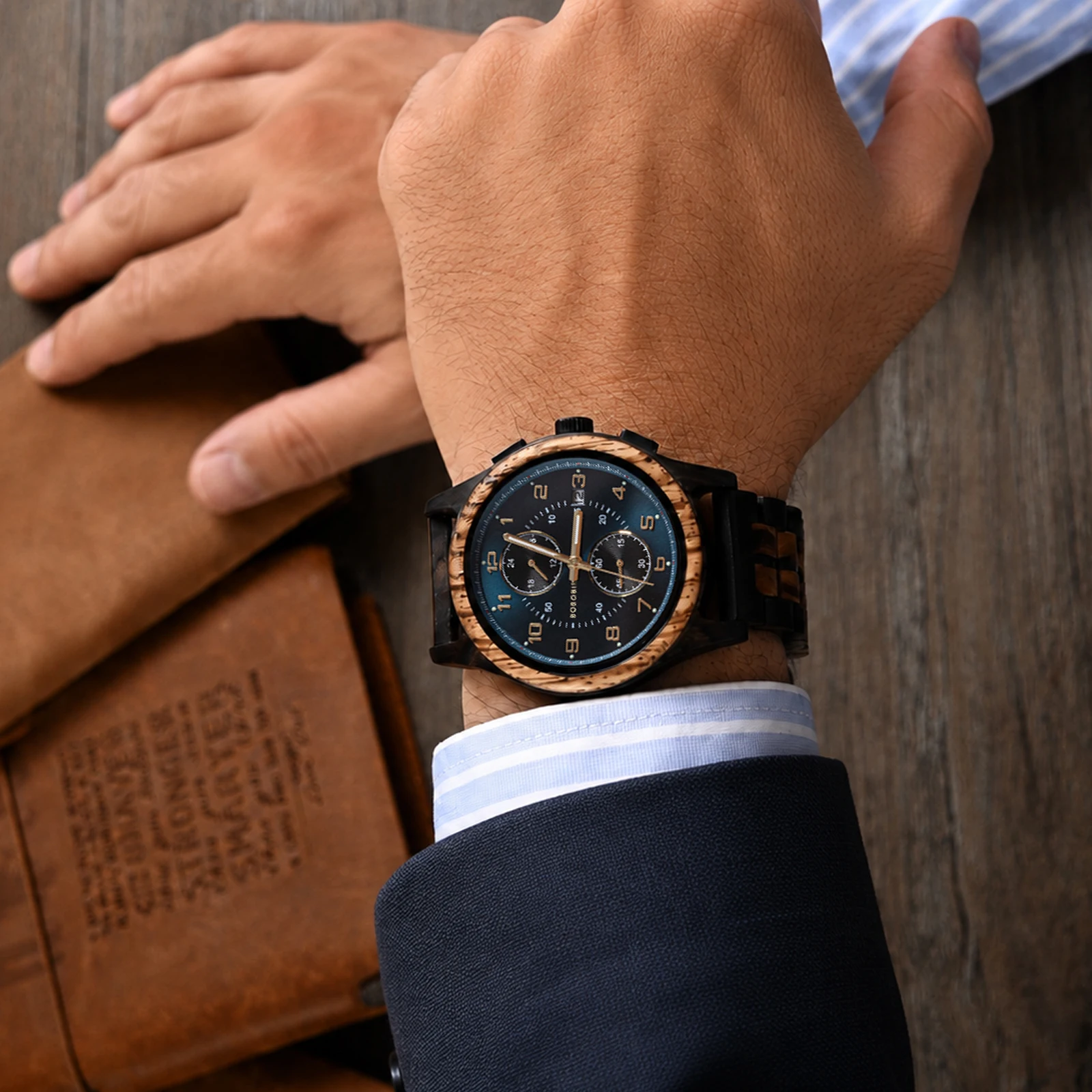 BOBO BIRD メンズ木製クロノグラフ腕時計、夜光針、手 - Smartwatch Watches Birthday Gift For Men のレビューと価格