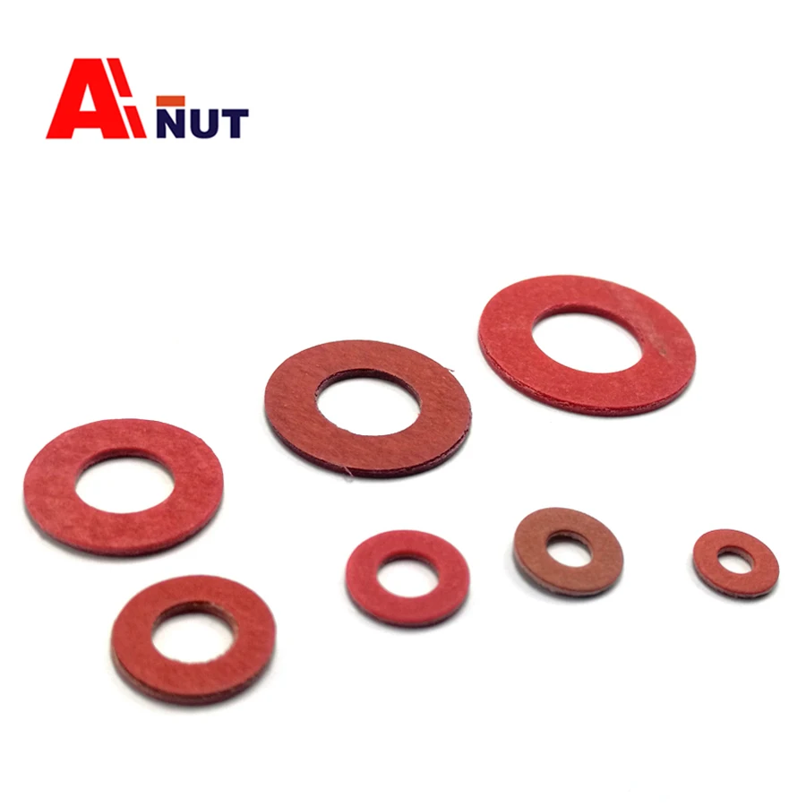 Red Vulcanized Fiber Washer , D014