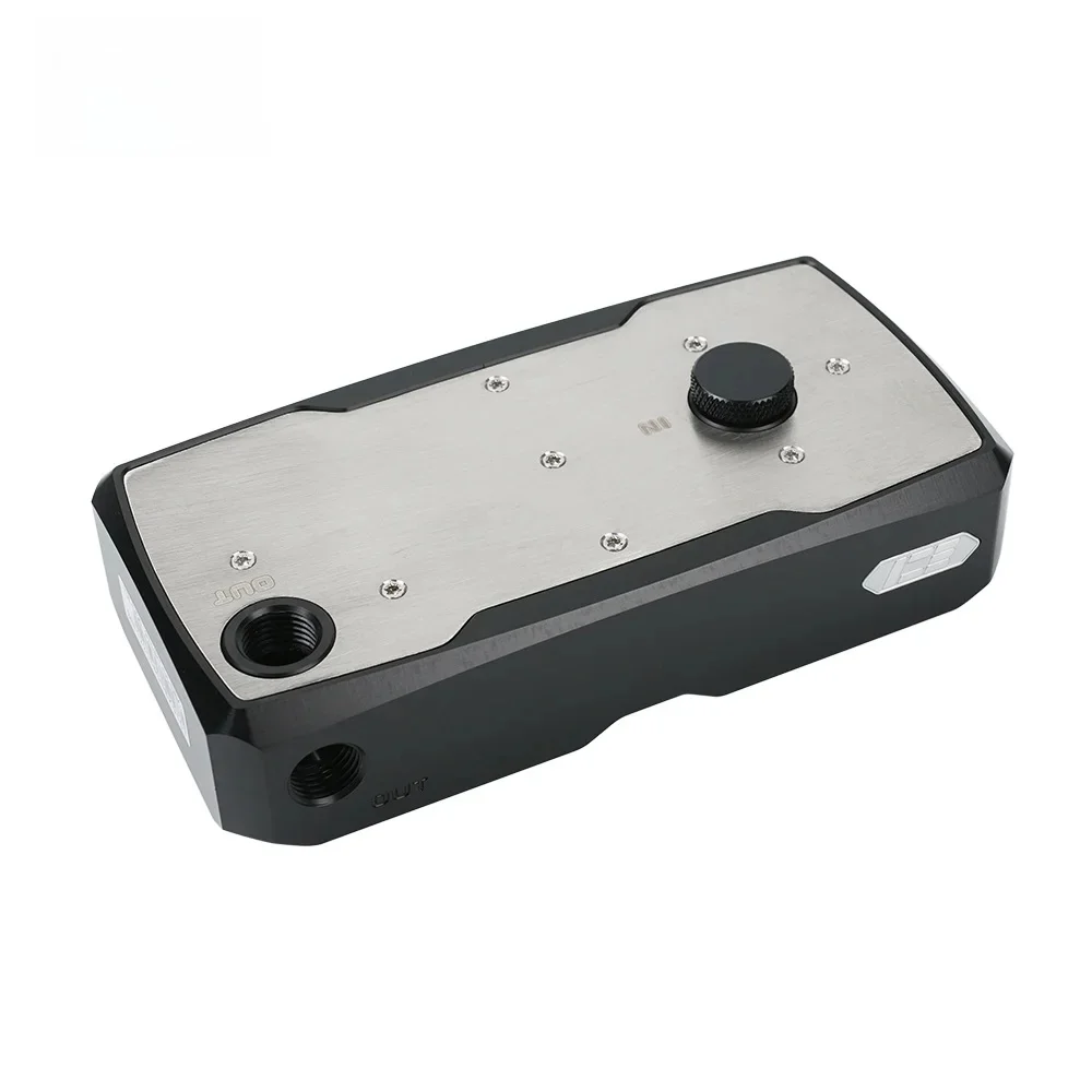 IceManCooler Dual D5 Pump Chain Series Connect Refit Top Cover, Jacket, Black, G1/4" Jeden Wlot, Dwa Wyjścia, Pompa Nie Jest Dołączona — zdjęcie produktu 7