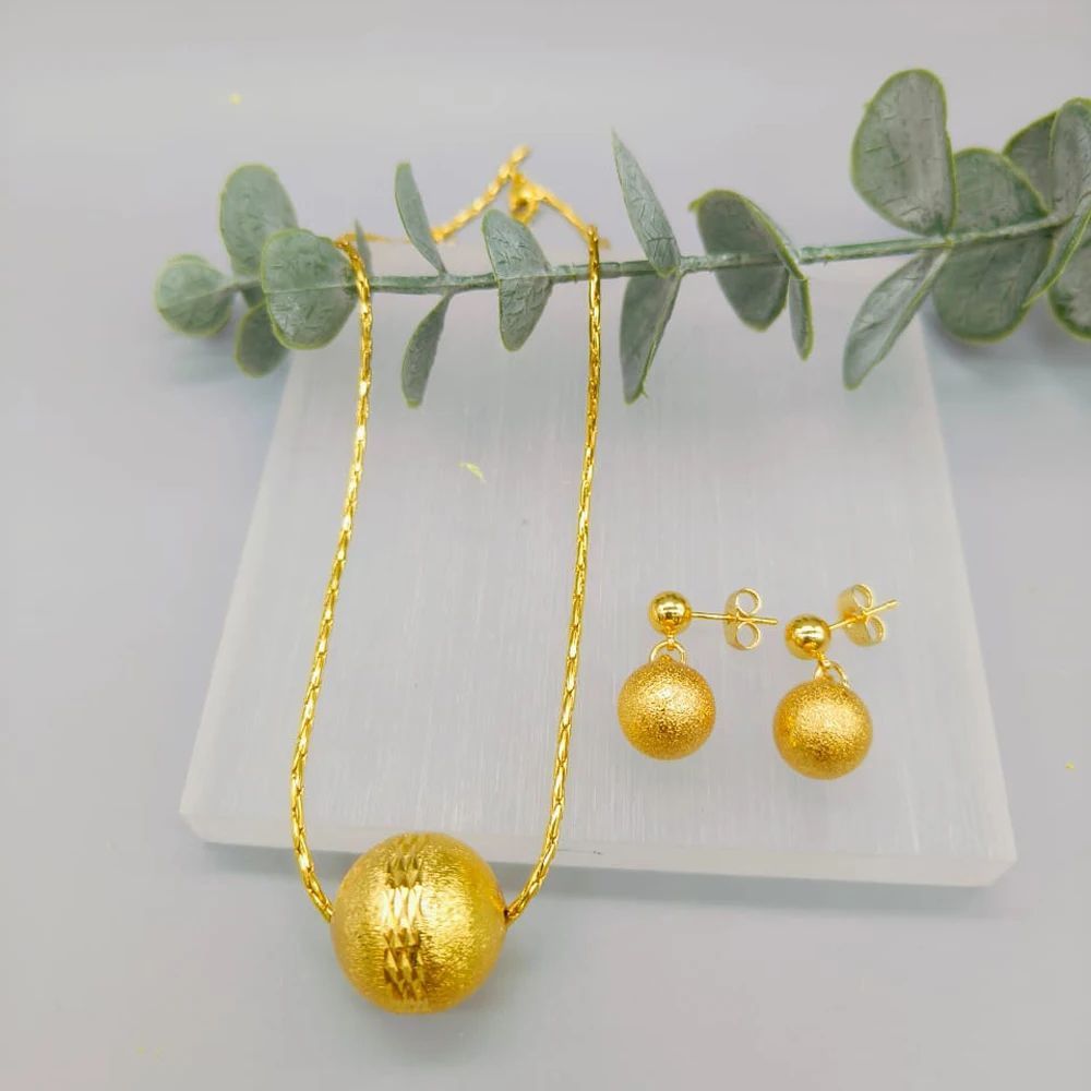YM Round Plated Metal Jewelry Set 3
