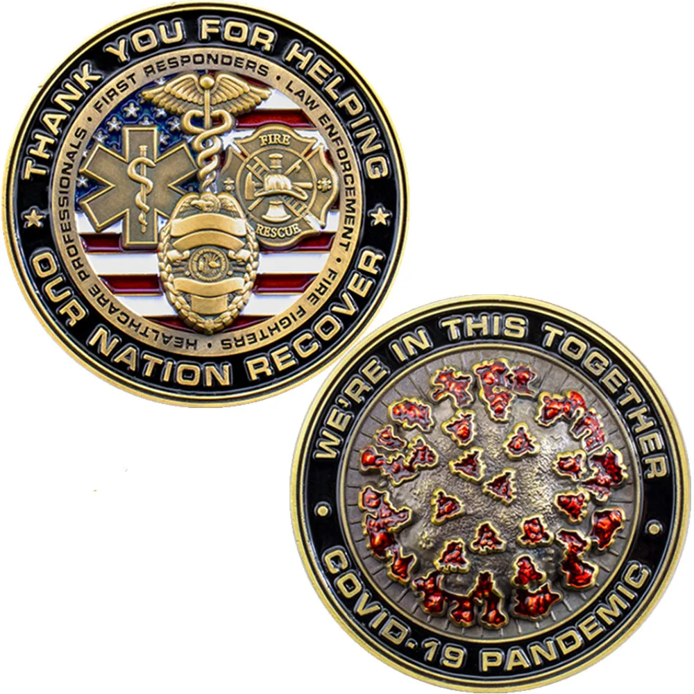 Thank you for helping,Our nation recover Commemorative Coin，Challenge coin Collectible Coins Collection Art Craft Gifts