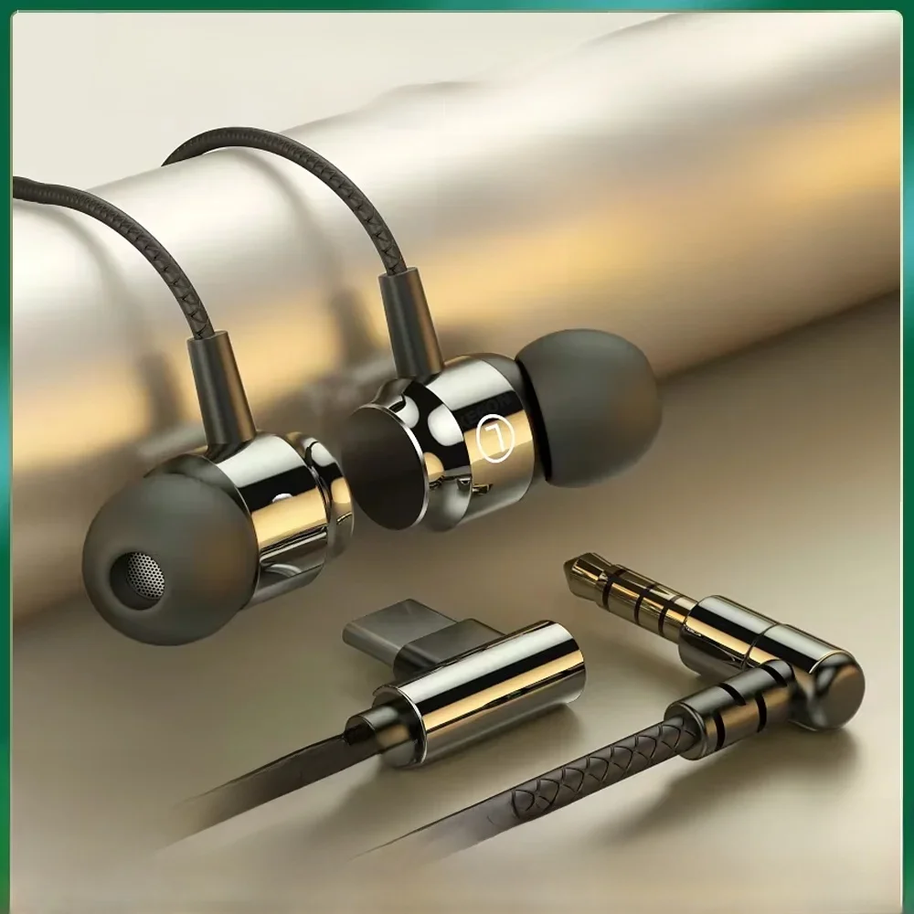 Casque de jeu filaire magnétique L Jack HIIF basse stéréo musique casque 3.5mm AUX type-c écouteur pour téléphones mobiles et ordinateur