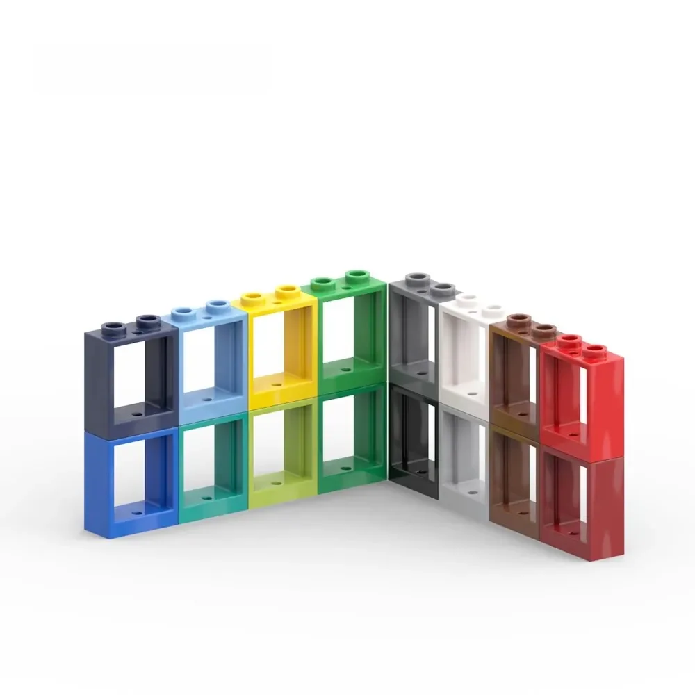 20 piècesMOC pièces 60592 79128 fenêtre 1x2x2 avant plat briques compatibles bricolage blocs de construction particules enfant Puzzle cerveau jouet cadeau