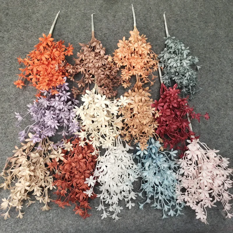 Une poignée d'orchidées parfumées fleur artificielle hôtel fourchette multicolore Simulation fleur décoration de la maison mariage