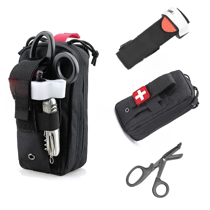 EHBO-kit Tourniquet Medische redding EDC-zakje Gaasschaar Molle Survival Tool voor kamperen Wandelen - afbeelding 2