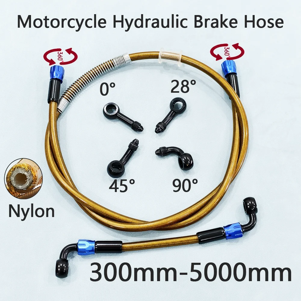 

AN3 Motorcycle Brake Hose 10mm Hydraulic Clutch Tube Master Cylinder Brake Oil DOT Pipe Reinforced ATV Dirt Pit Racing Bike ﻿