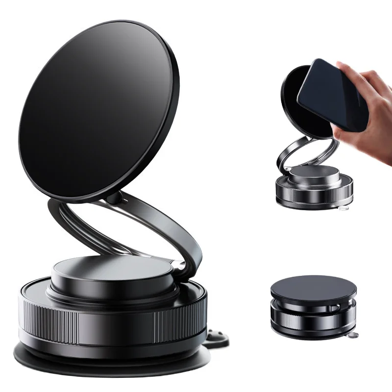 

Magnetic Vacuum Adsorption Bracket 360 Rotating Double Side Suction Cup Mobile Phone Holder for iPhone Huawei Xiaomi All Phones