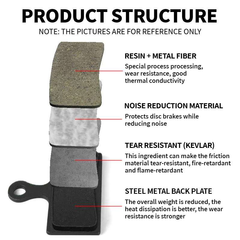 BUCKLOS Bike Disc Brake Pad for Shimano G01S Brake Pads BR-M8000 Resin Disc Pads Ceramic Sintered-metal MTB Hydraulic Disk Parts