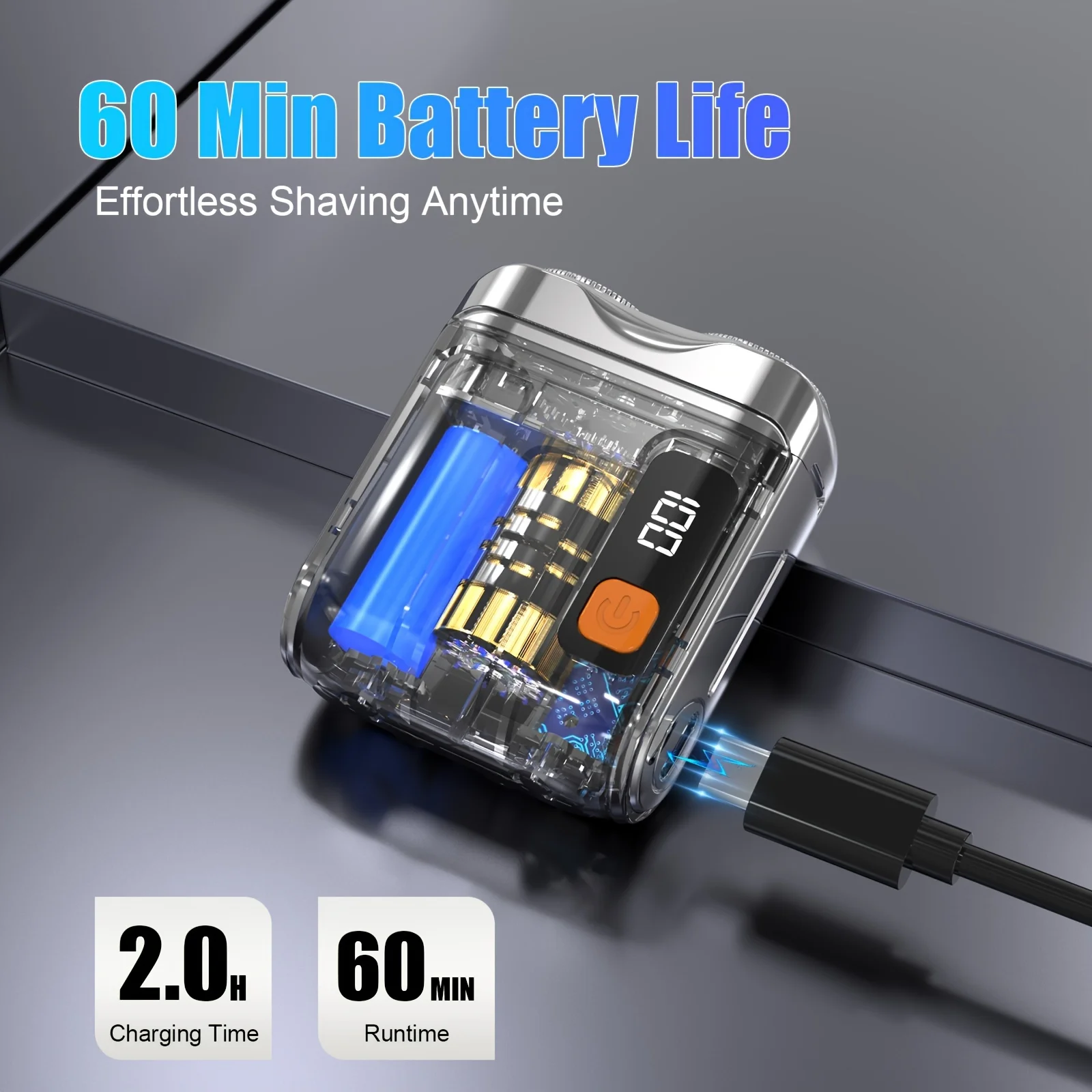 ماكينة حلاقة كهربائية محمولة للرجال بشفرة مزدوجة عائمة إصدار صغير هدية عيد الميلاد أفضل خيار متوفر بأربعة ألوان