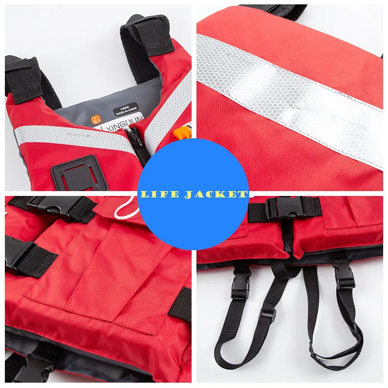 Universal Adult Outdoor Swimming Boating Skiing Driving Vest Survival Suit Polyester Life Jacket