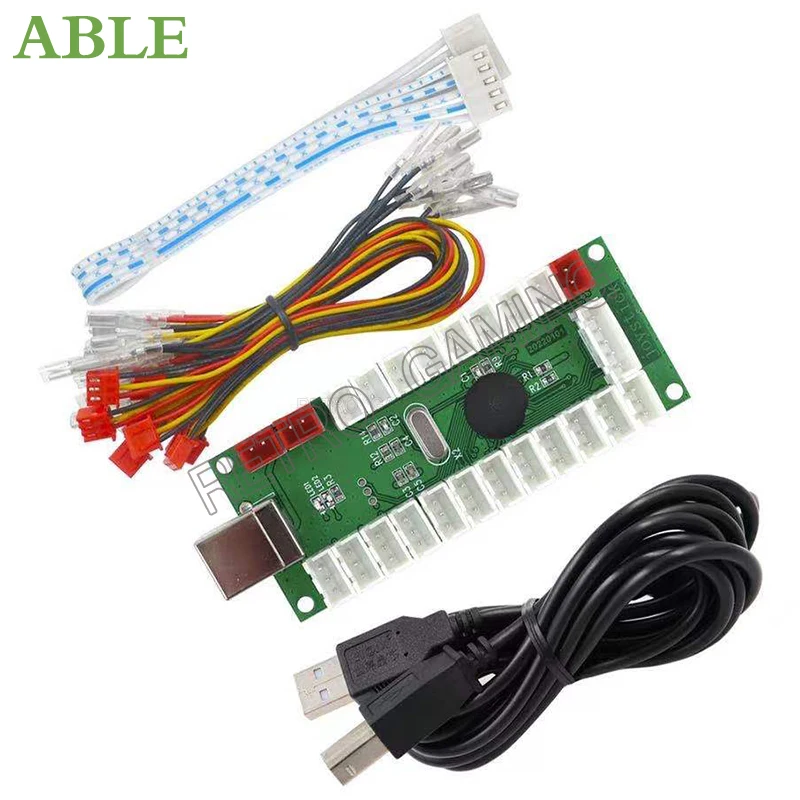 Bộ Máy Arcade Không Chậm Trễ USB Bộ Mã Hóa LED 3P SANWA Cần Điều Khiển Để Máy Tính/PS3 Raspberry Pi Điều Khiển Chơi Game nút Nhấn Cáp Dây Đèn LED