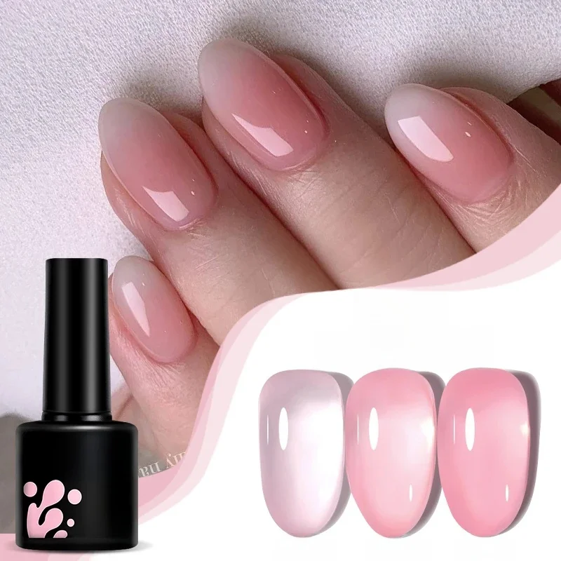 LILYCUTE 7ML gelée nue rose Gel vernis à ongles translucide couleur pêche manucure Semi Permanent tremper UV LED vernis à ongles