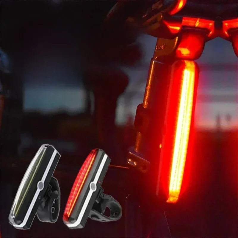 AliExpress NONE Bike Rear Light Highlight COB LED Tail Light Waterproof Bicycle USB Rechargeable Mountain Riding Cycling Tail Lamp Bicycle Parts