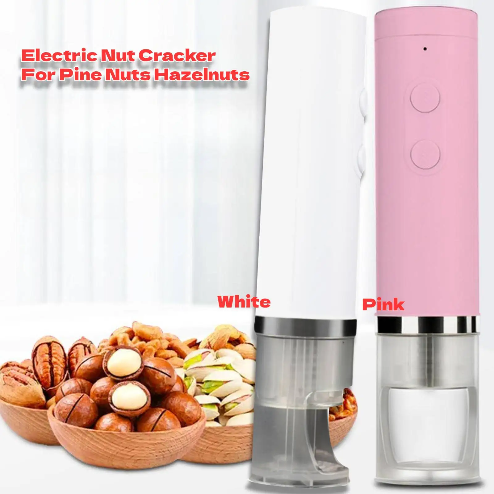 

Portable Automatic Shell Remover Nutcracker Walnut Cracker Multipurpose Electric Nutcracker for Pine Nuts Pecans Almonds
