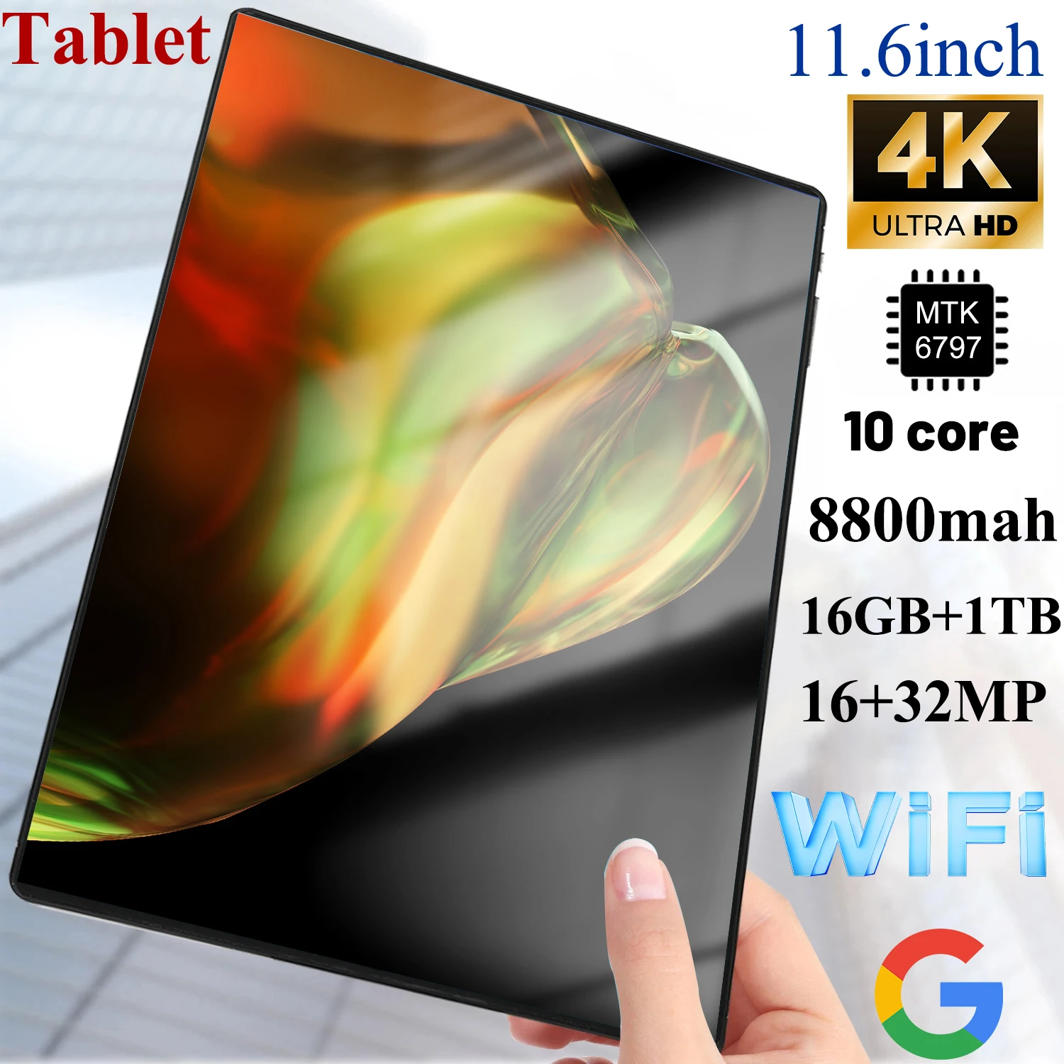 2024 Original Global Version Tablet 11.6 inch HD 4K Android 12 16GB+1T 8800mAh 5G Dual SIM Phone Call WiFi GPS Tablet