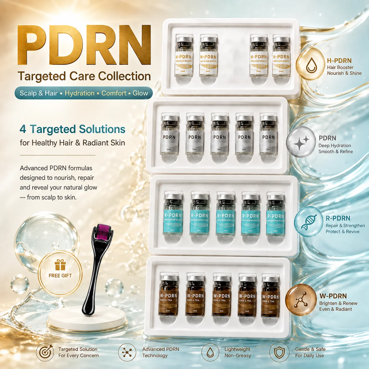 suero-facial-sanendi-pdrn-hidratacion-diaria-brillo-aspecto-suave-esencia-calmante-kit-derpen-cuidado-de-la-piel-coreano-con-regalo-gratis