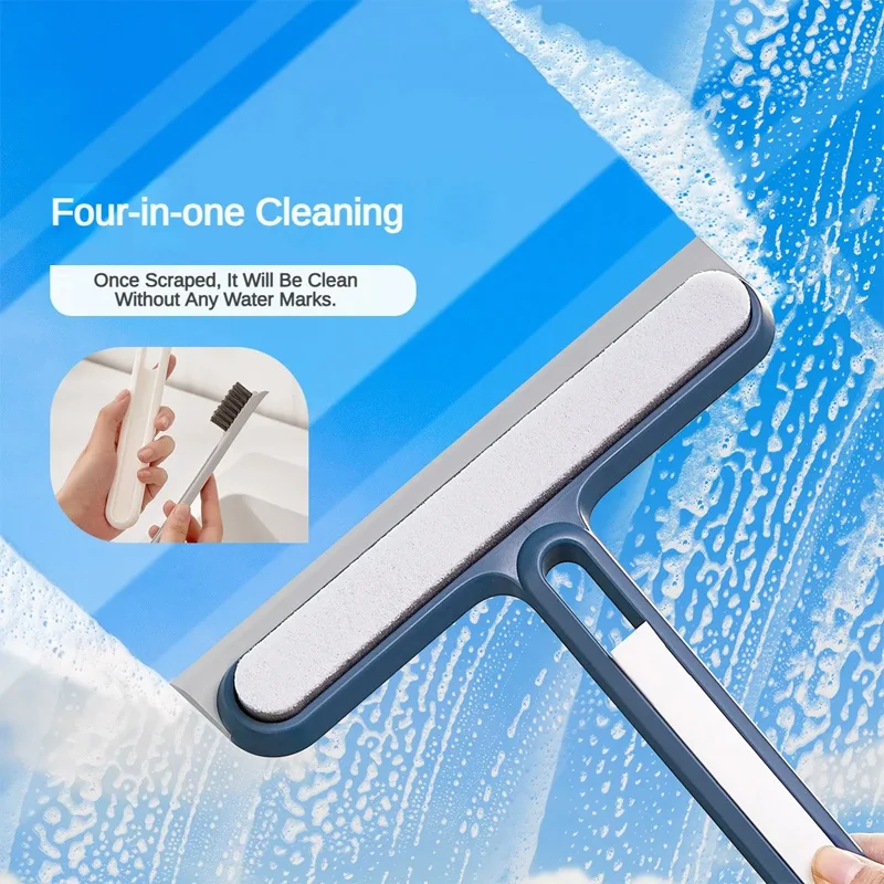 1pc Silicone Water Wiper Plate Glass Cleaner Scraper Car Windshield Cleaning Squeegee For Car Windshield Window Bathroom Kitchen