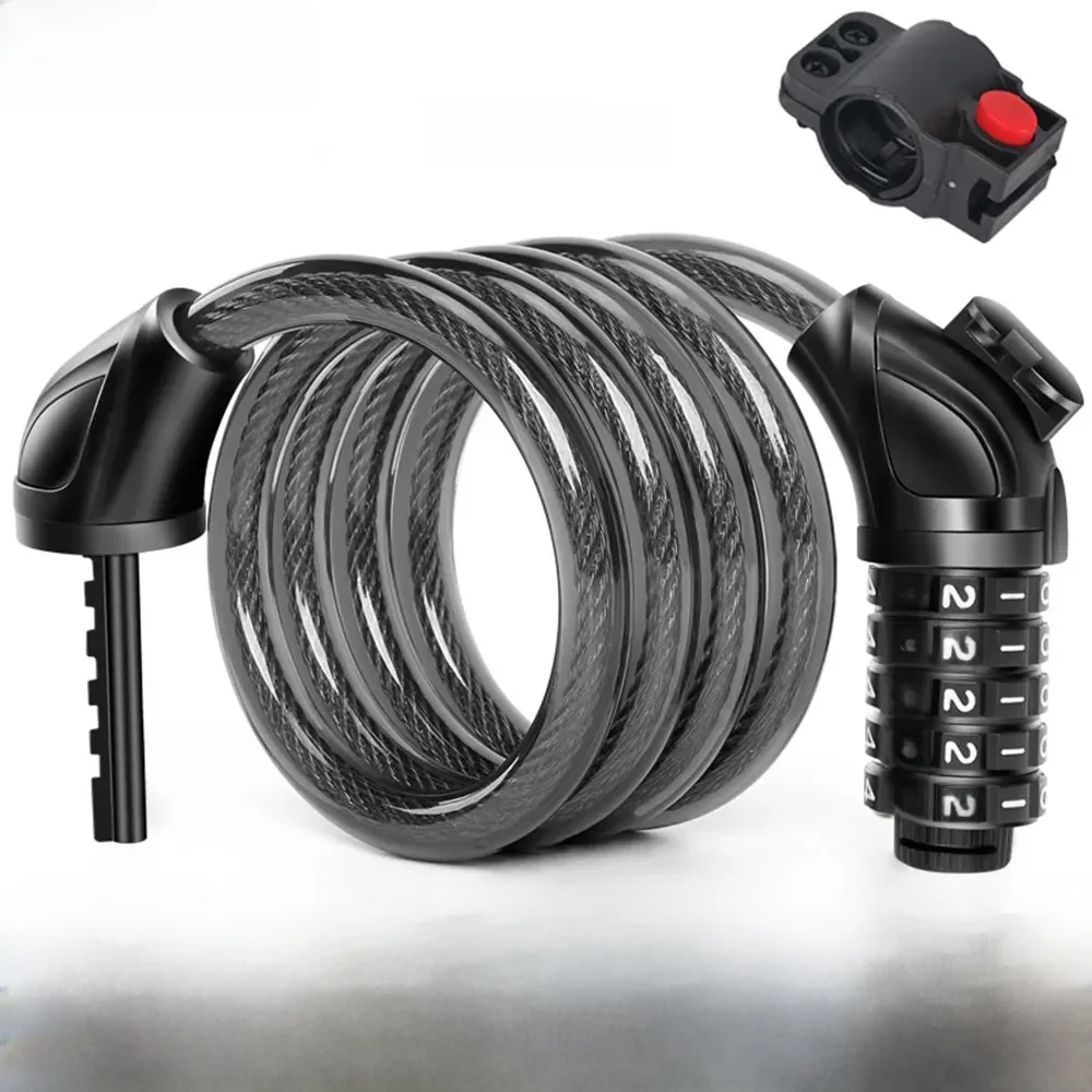 AliExpress Xunting 54cm/78cm/110cm Bike Lock Electric Password Steel Wire Cable Lock Combination for Anti-Theft LocksCycling Accessories