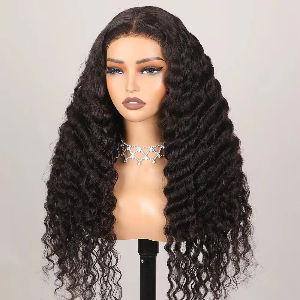 

300 Density Loose Deep Wave 13x6 Lace Front Human Hair Wigs 30 40 Inch Black Wig Curly Remy Water Wave HD 13x4 Lace Frontal Wig