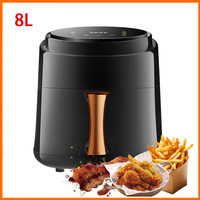 8L Air Fryer 1400W 6 modes without Oil Intelligent Deep Air Fryers Oven 360° Hot Air Circulation Cooker Smart Touch AirFrye