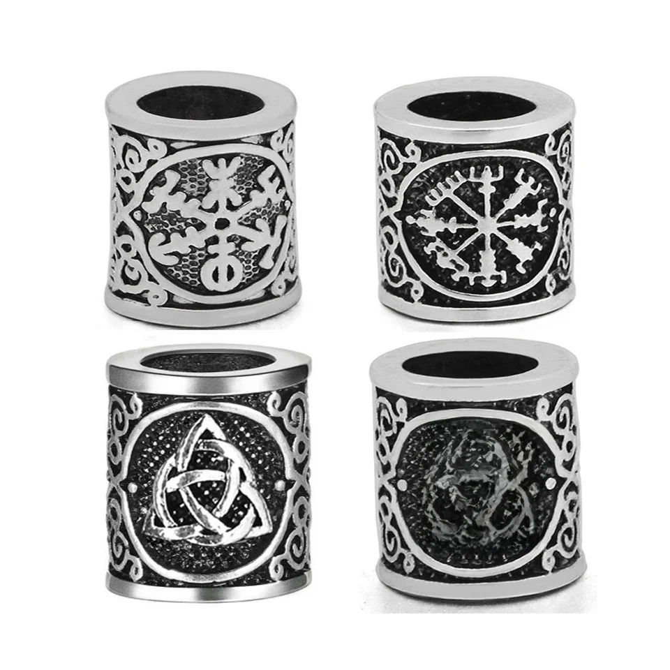 5 Stück Wikinger Perlen Haar Geflecht Bart Dread lock Perlen 8mm Loch Schmuck Armband Herstellung