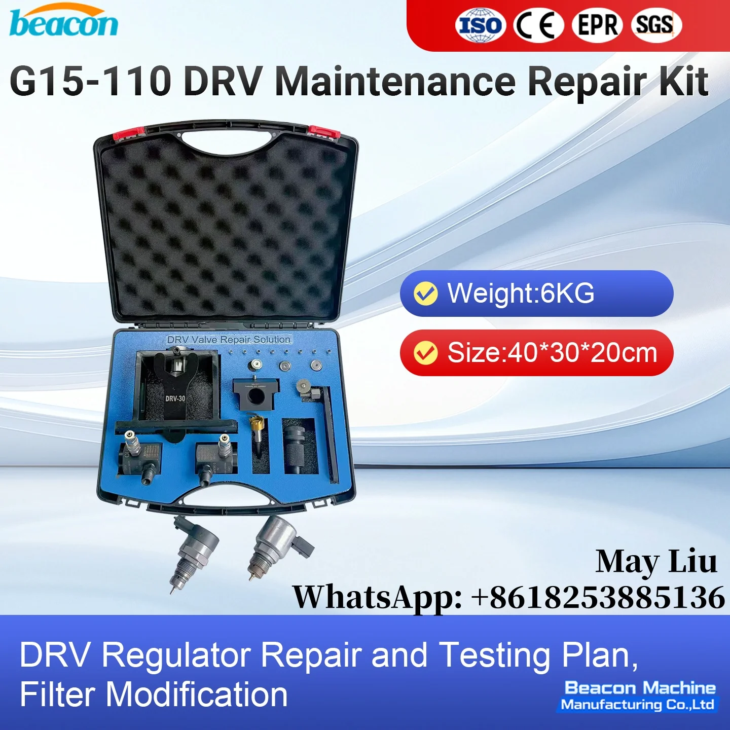 Diesel Injector DRV Disassembly and Repair Tool G15-110 Filter Repair Tool Kit