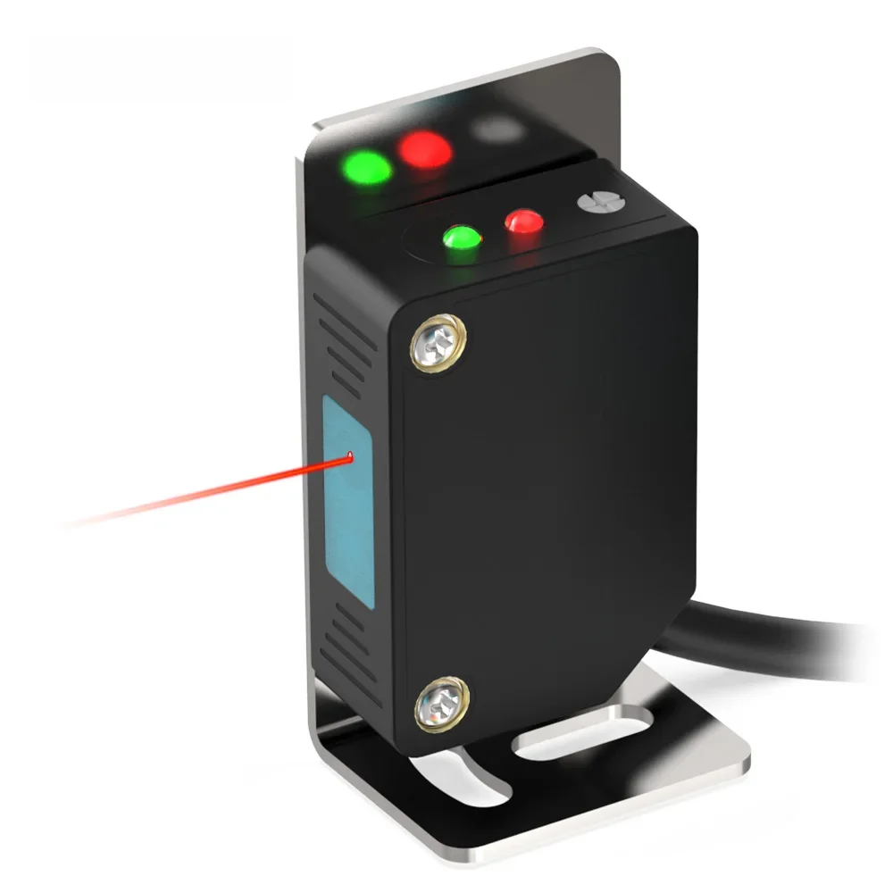 GTRIC kwadratowe laserowe czujniki fotoelektryczne odbicie rozproszone widoczna mała plamka NPN PNP 10-30VDC przełącznik fotokomórki podczerwieni — zdjęcie produktu 7