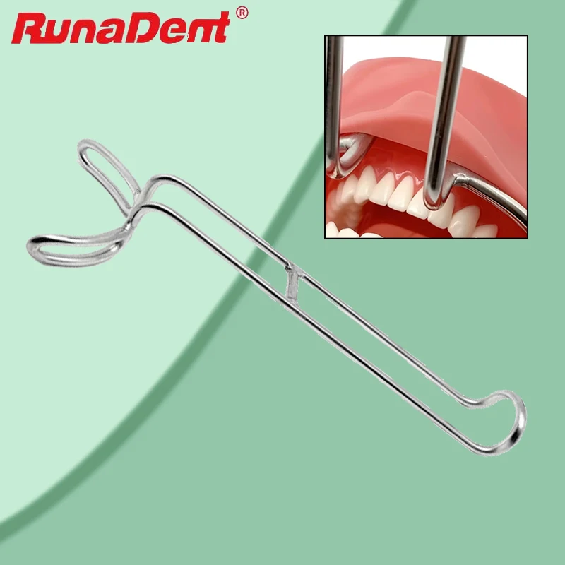 

Dental Double-headed Lip Retractor Stainless Steel for Upper Lower Lip Cheek Retraction in Oral Surgery & Whitening